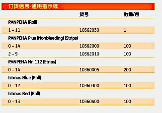 代理Whatman10360005-通用指示纸PANPEHA 112 9x85MM 200/PK PH0-14