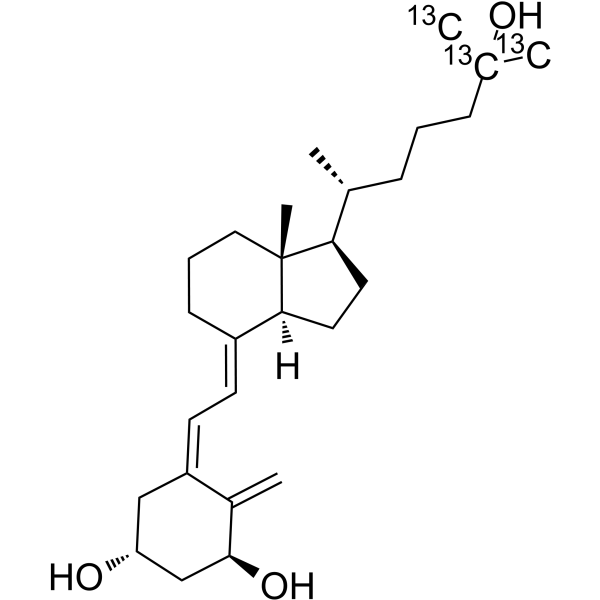 Calcitriol-13C3 Chemical Structure Calcitriol-13C3(Synonyms: 1,25-Dihydroxyvitamin D3-13C3)