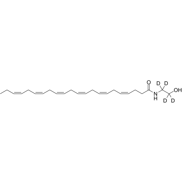 Synaptamide-d4 Chemical Structure Synaptamide-d4(Synonyms: Dehydroepiandrosteron(DHEA)-d4; Docosahexaenoyl ethanolamide-d4)