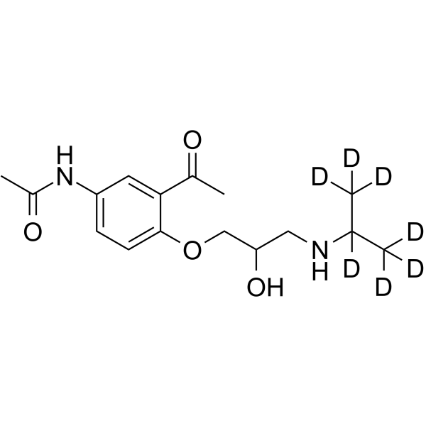 Diacetolol D7 Chemical Structure Diacetolol D7