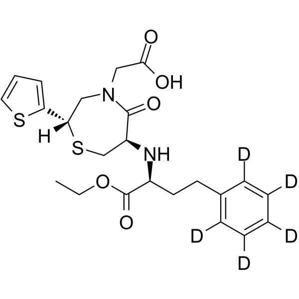 Temocapril-d5 Chemical Structure Temocapril-d5