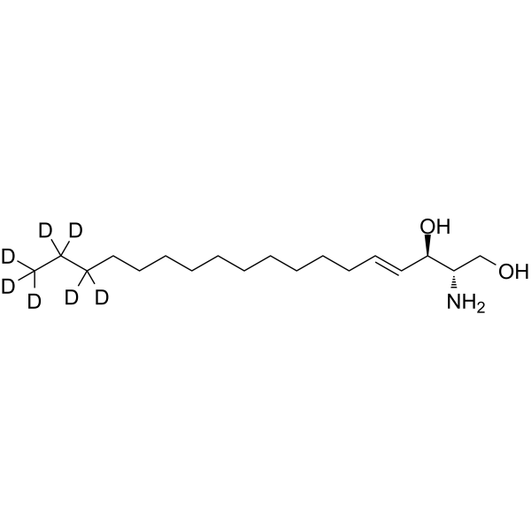 D-erythro-Sphingosine-d7 Chemical Structure D-erythro-Sphingosine-d7(Synonyms: Erythrosphingosine-d7; erythro-C18-Sphingosine-d7; trans-4-Sphingenine-d7)