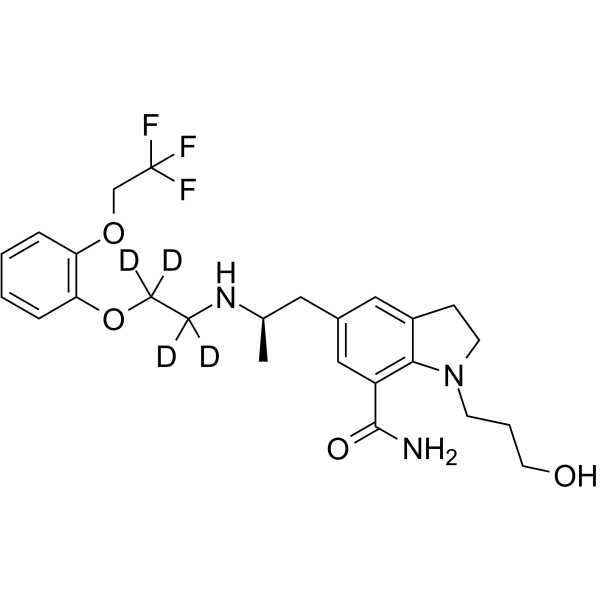 Silodosin-d4 Chemical Structure Silodosin-d4(Synonyms: 西洛多辛 d4)
