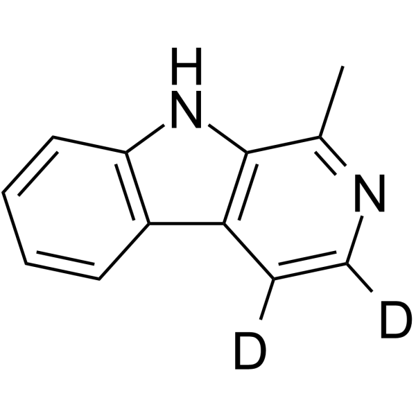 Harmane-d2 Chemical Structure Harmane-d2(Synonyms: 哈尔满碱 d2)