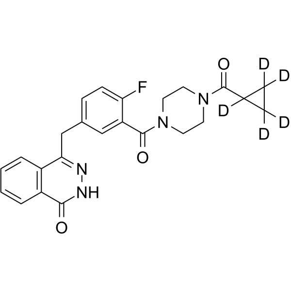 Olaparib-d5 Chemical Structure Olaparib-d5(Synonyms: AZD2281-d5; KU0059436-d5)