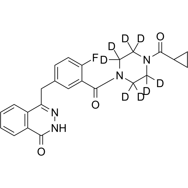 Olaparib-d8 Chemical Structure Olaparib-d8(Synonyms: AZD2281-d8; KU0059436-d8)
