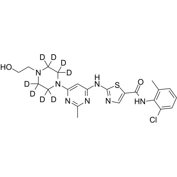 Dasatinib-d8 Chemical Structure Dasatinib-d8(Synonyms: BMS-354825-d8)