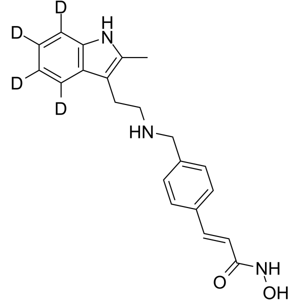 Panobinostat-d4 Chemical Structure Panobinostat-d4(Synonyms: LBH589-d4; NVP-LBH589-d4)