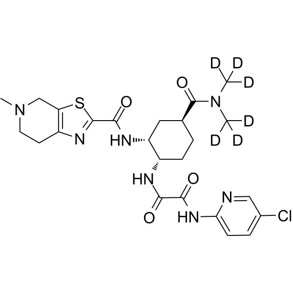 Edoxaban-d6 Chemical Structure Edoxaban-d6(Synonyms: DU-176-d6)