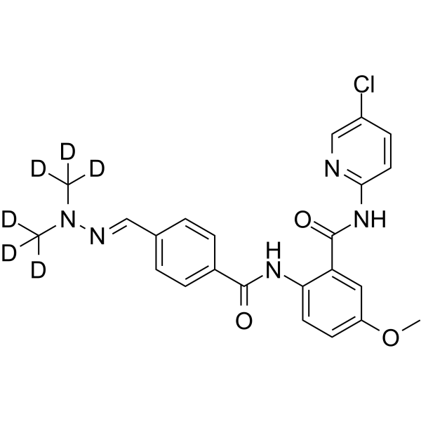 Betrixaban-d6 Chemical Structure Betrixaban-d6(Synonyms: 贝曲西班 d6)