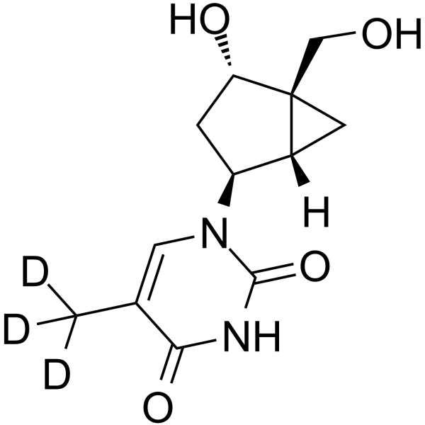 n-MCT-d3 Chemical Structure n-MCT-d3(Synonyms: N-methanocarbathymidine-d3)