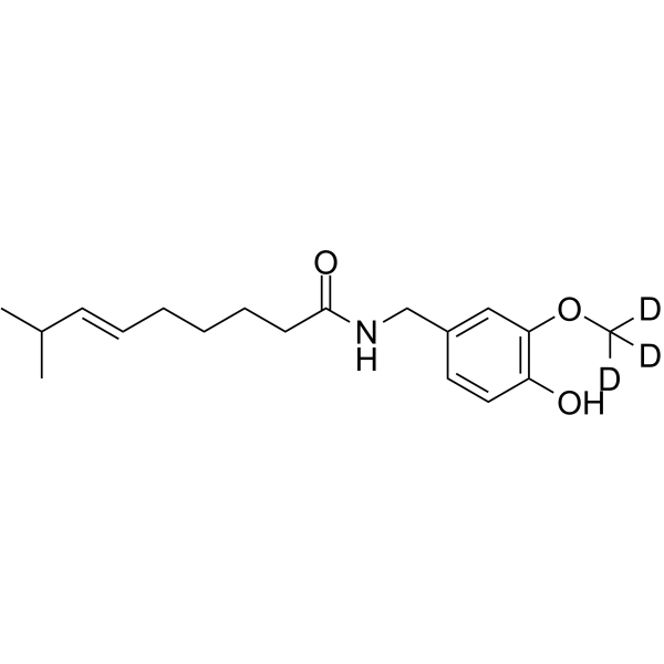 (E/Z)-Capsaicin-d3 Chemical Structure (E/Z)-Capsaicin-d3(Synonyms: 辣椒素 d3)