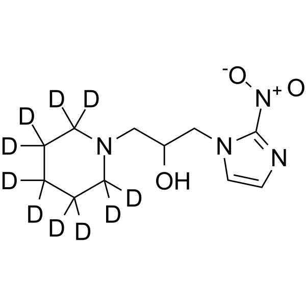 Pimonidazole-d10 Chemical Structure Pimonidazole-d10(Synonyms: 哌莫硝唑 d10)