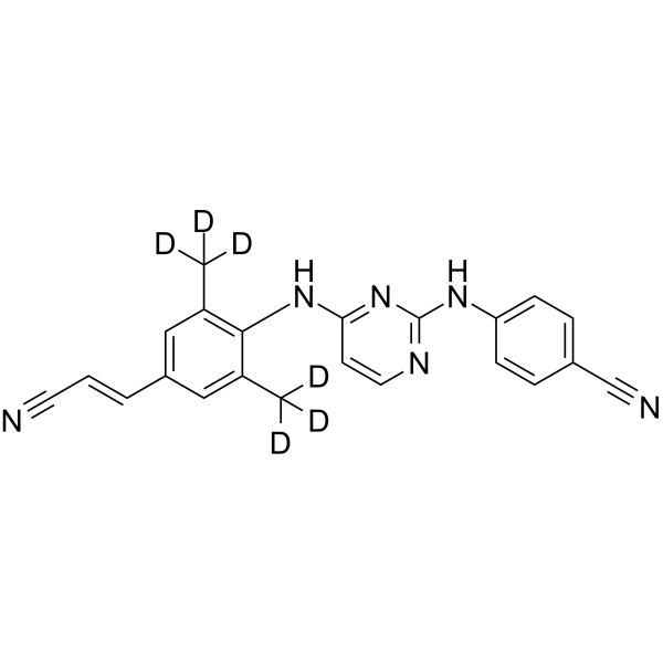 Rilpivirine-d6 Chemical Structure Rilpivirine-d6(Synonyms: 利匹韦林 d6)