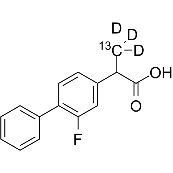 Flurbiprofen-13C,d3 Chemical Structure Flurbiprofen-13C,d3(Synonyms: dl-Flurbiprofen-13C,d3)