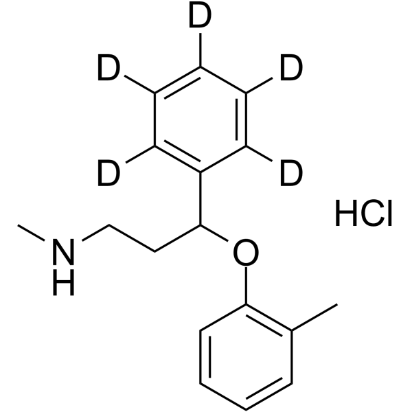 (Rac)-Atomoxetine-d5 hydrochloride Chemical Structure (Rac)-Atomoxetine-d5 hydrochloride(Synonyms: (Rac)-Tomoxetine-d5 hydrochloride; (Rac)-LY 139603-d5)