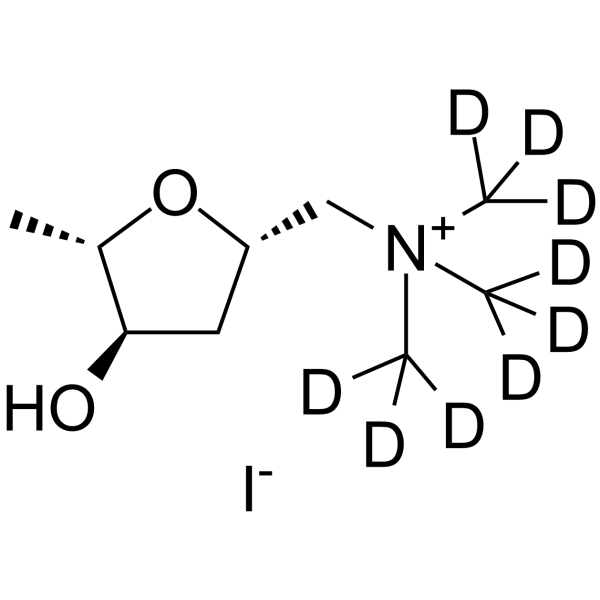 Muscarine-d9 iodide Chemical Structure Muscarine-d9 iodide(Synonyms: (+)-Muscarine-d9 iodide)
