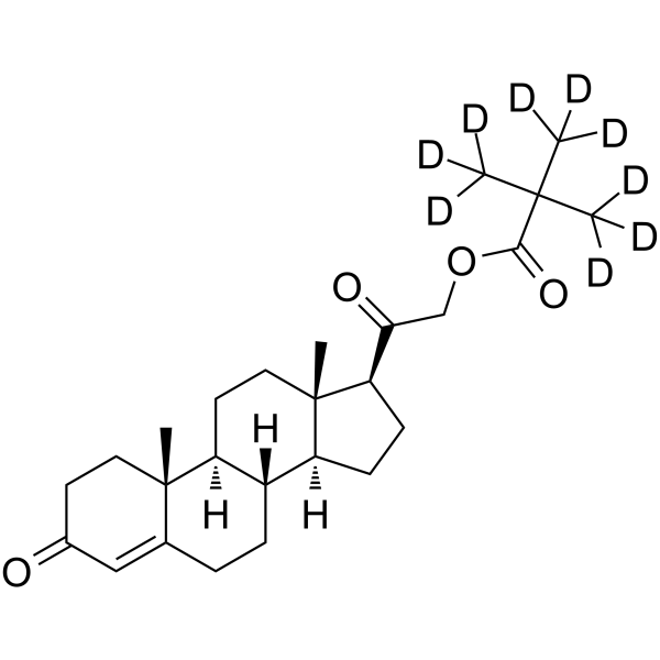 Desoxycorticosterone pivalate-d9 Chemical Structure Desoxycorticosterone pivalate-d9(Synonyms: DOCP-d9)