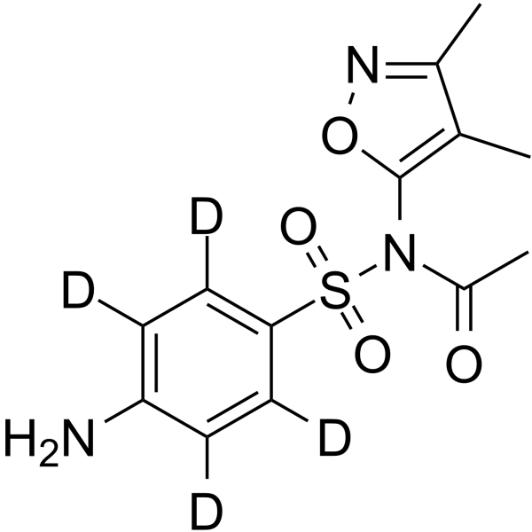 Acetylgantrisin-d4 Chemical Structure Acetylgantrisin-d4(Synonyms: N1-Acetylsulfisoxazole-d4)