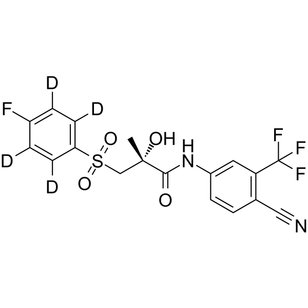 (R)-Bicalutamide-d4 Chemical Structure (R)-Bicalutamide-d4(Synonyms: (R)-比卡鲁胺 d4)