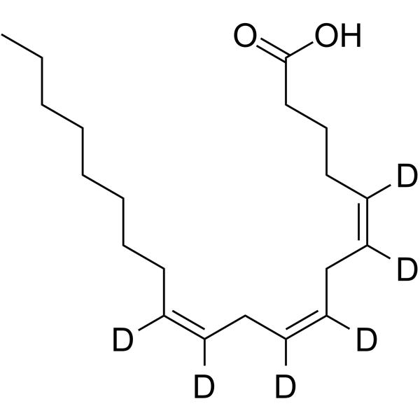 Mead acid-d6 Chemical Structure Mead acid-d6(Synonyms: 5,8,11-Eicosatrienoic acid-d6)
