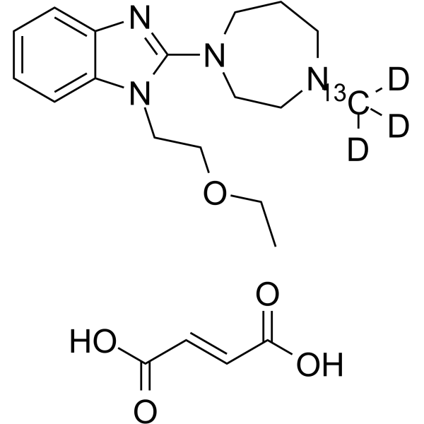 Emedastine-13C,d3 fumarate Chemical Structure Emedastine-13C,d3 fumarate