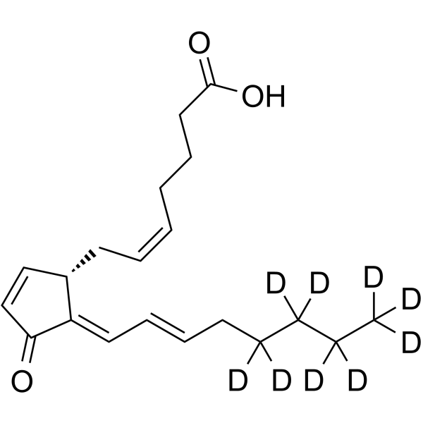 15-Deoxy-Δ12,14-Prostaglandin J2-d9 Chemical Structure 15-Deoxy-Δ12,14-Prostaglandin J2-d9(Synonyms: 15d-PGJ2-d9; 15-Deoxy-Δ12,14-PGJ2-d9)