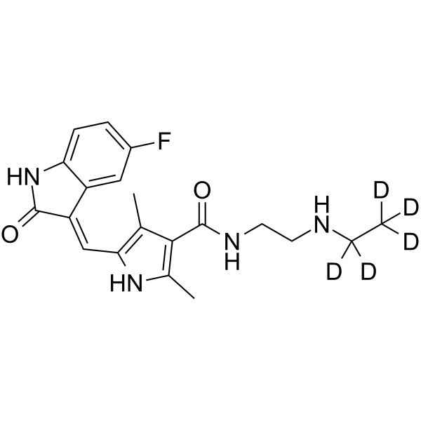N-Desethyl Sunitinib-d5 Chemical Structure N-Desethyl Sunitinib-d5