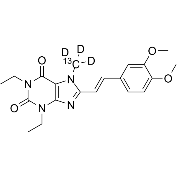 Istradefylline-13C,d3 Chemical Structure Istradefylline-13C,d3(Synonyms: KW-6002-13C,d3)