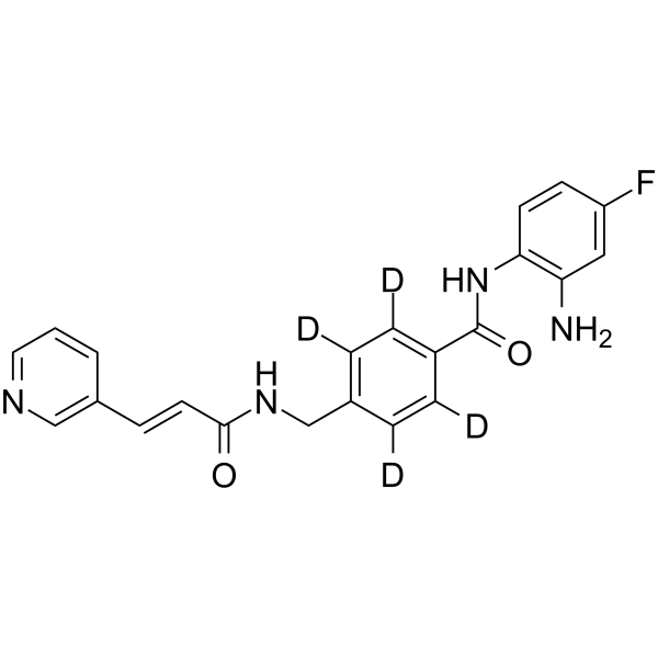Tucidinostat-d4 Chemical Structure Tucidinostat-d4(Synonyms: Chidamide-d4; HBI-8000-d4; CS 055-d4)