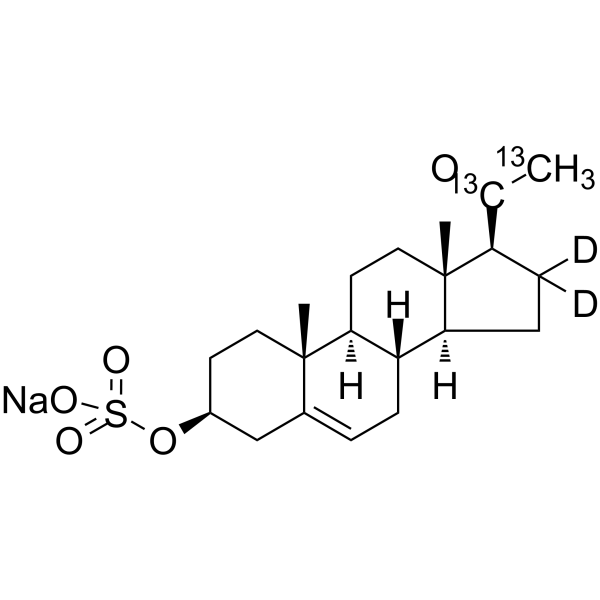 Pregnenolone monosulfate sodium-13C2,d2(Synonyms: 3β-Hydroxy-5-pregnen-20-one monosulfate sodium-13C2,d2)