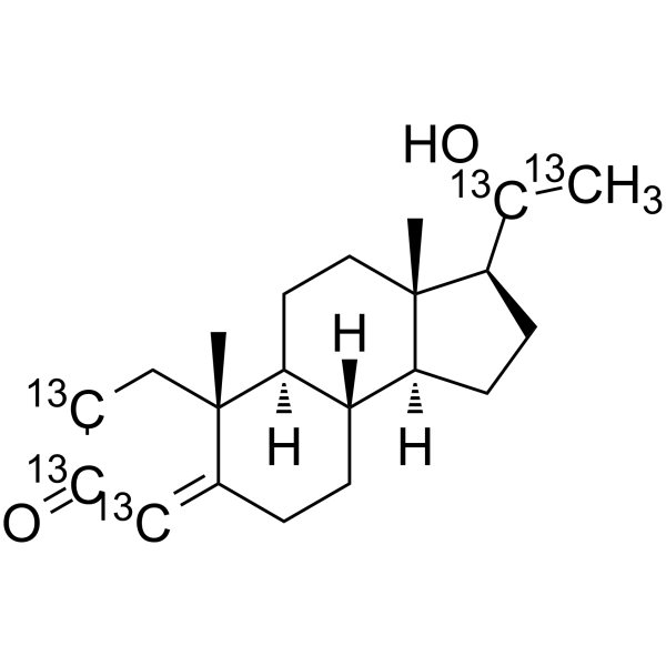 20a-Dihydroprogesterone-13C5 Chemical Structure 20a-Dihydroprogesterone-13C5