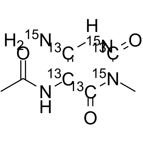 Acetylamino-6-amino-3-methyluracil-13C4,15N3 Chemical Structure Acetylamino-6-amino-3-methyluracil-13C4,15N3