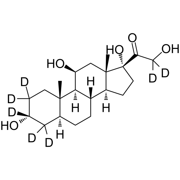 Allotetrahydrocortisol-d7 Chemical Structure Allotetrahydrocortisol-d7(Synonyms: 5a-Tetrahydrocortisol-d7)