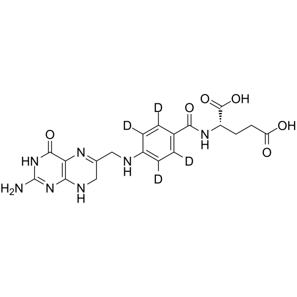 Dihydrofolic acid-d4 Chemical Structure Dihydrofolic acid-d4