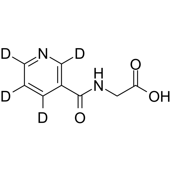 Nicotinuric acid-d4 Chemical Structure Nicotinuric acid-d4