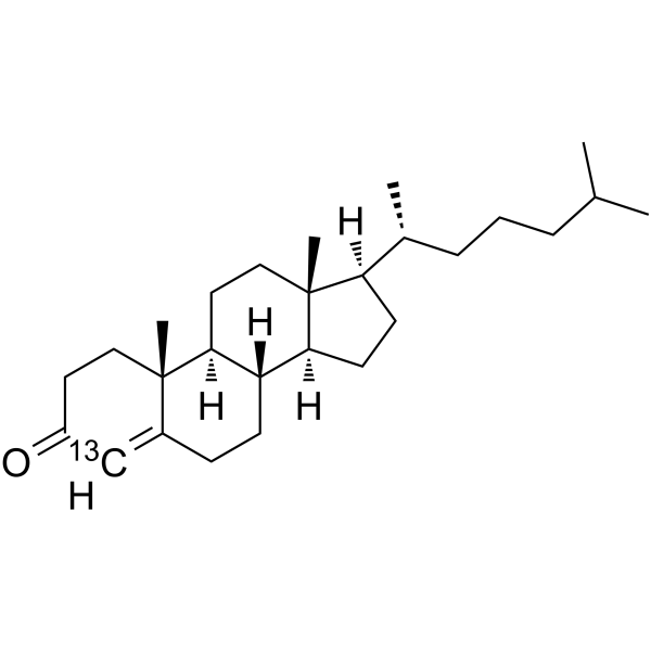 Cholestenone-13C Chemical Structure Cholestenone-13C(Synonyms: 4-Cholesten-3-one-13C)