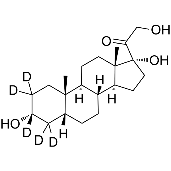 Tetrahydrodeoxycortisol-d5 Chemical Structure Tetrahydrodeoxycortisol-d5