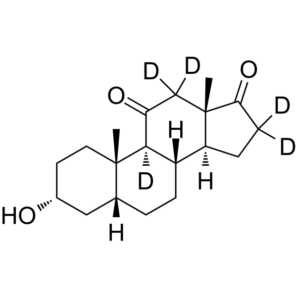 11-Oxo etiocholanolone-d5 Chemical Structure 11-Oxo etiocholanolone-d5(Synonyms: 11-Ketoetiocholanolone-d5)