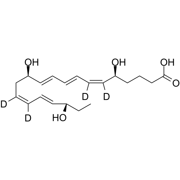 Resolvin E1-d4-1 Chemical Structure Resolvin E1-d4-1(Synonyms: RvE1-d4-1)