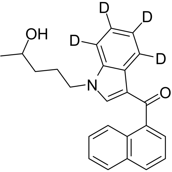 JWH 018 N-(4-hydroxypentyl)-d4 Chemical Structure JWH 018 N-(4-hydroxypentyl)-d4
