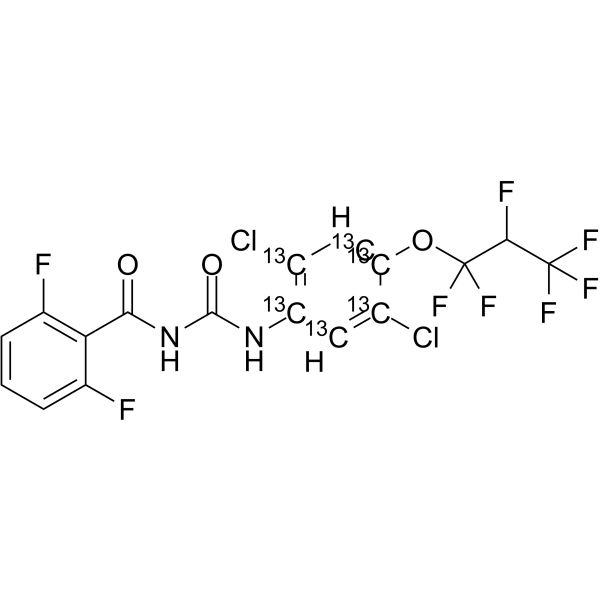 Lufenuron-13C6 Chemical Structure Lufenuron-13C6(Synonyms: 虱螨脲 13C6)