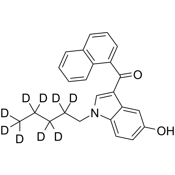 JWH 018 5-hydroxyindole metabolite-d9 Chemical Structure JWH 018 5-hydroxyindole metabolite-d9