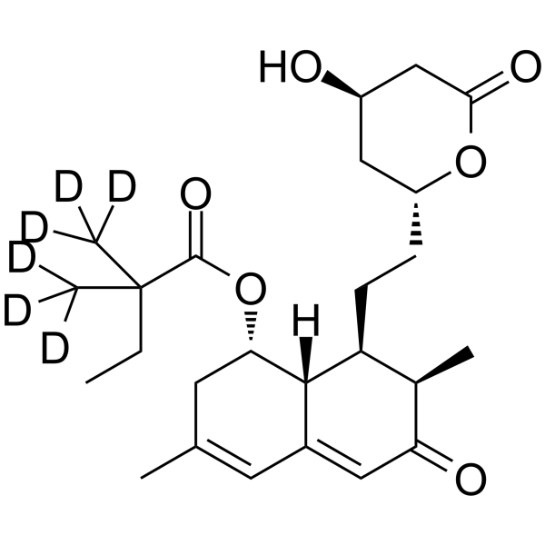 6-Oxo Simvastatin-d6 Chemical Structure 6-Oxo Simvastatin-d6