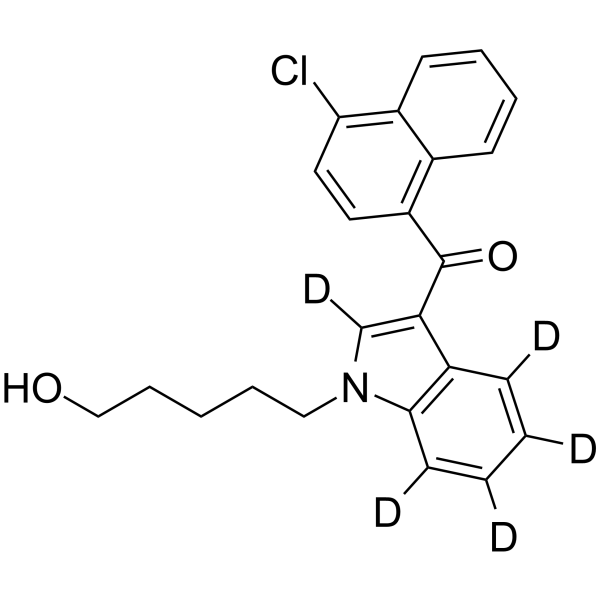 JWH 398 N-(5-hydroxypentyl) metabolite-d5 Chemical Structure JWH 398 N-(5-hydroxypentyl) metabolite-d5