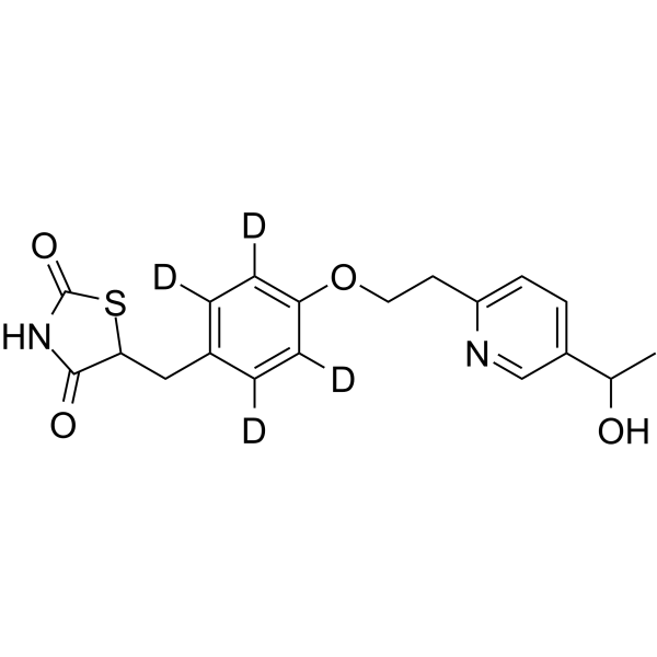 Leriglitazone-d4 Chemical Structure Leriglitazone-d4(Synonyms: Hydroxypioglitazone-d4)