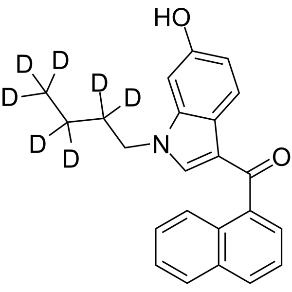 JWH 073 6-hydroxyindole metabolite-d7 Chemical Structure JWH 073 6-hydroxyindole metabolite-d7