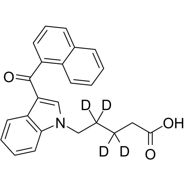 JWH 018 N-pentanoic acid metabolite-d4 Chemical Structure JWH 018 N-pentanoic acid metabolite-d4