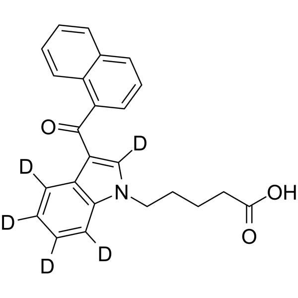 JWH 018 N-pentanoic acid metabolite-d5 Chemical Structure JWH 018 N-pentanoic acid metabolite-d5