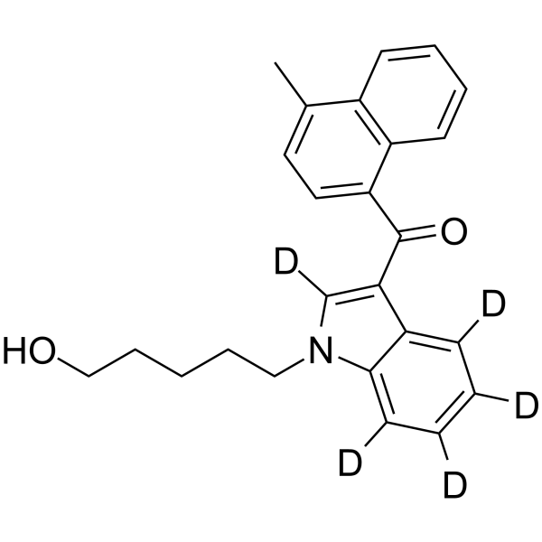 JWH 122 N-(5-hydroxypentyl) metabolite-d5 Chemical Structure JWH 122 N-(5-hydroxypentyl) metabolite-d5